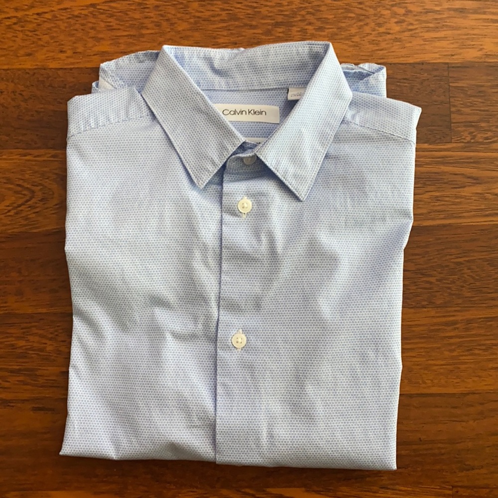 Kids Calvin Klein Long Sleeve Dress Shirt Size:12